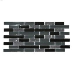 8 Mm Sable Glass And Stone Mosaic Tile 11.00 Sq-Ft/Box