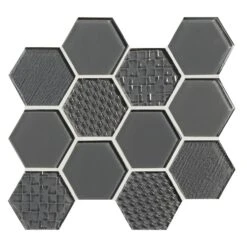 3" Hex Entourage Felicity Mosaic Tile 6.94 Sq-Ft/Bx