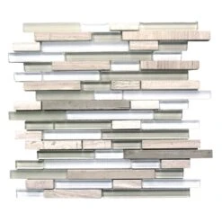8mm Santorini Glass & Stone Mosaic Tile 11 PC/11 Sq-ft/Box