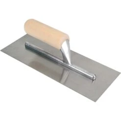 4.5" X 11" No-Notch Finishing Trowel With Wood Handle