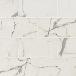 3"x6" Statuario Celano Glass Mosaic Tile 10 PC/9.4 Sq-Ft/Box