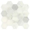 3" WhiteGrecian HexagonMarble MosaicTile 10 PC/10.6 SqFt/Box -Home-Floor 1070101 1