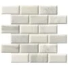 2"x4" WhiteGrecian BeveledMarble MosaicTile 10PC/10 SqFt/Box -Home-Floor 1070102 1