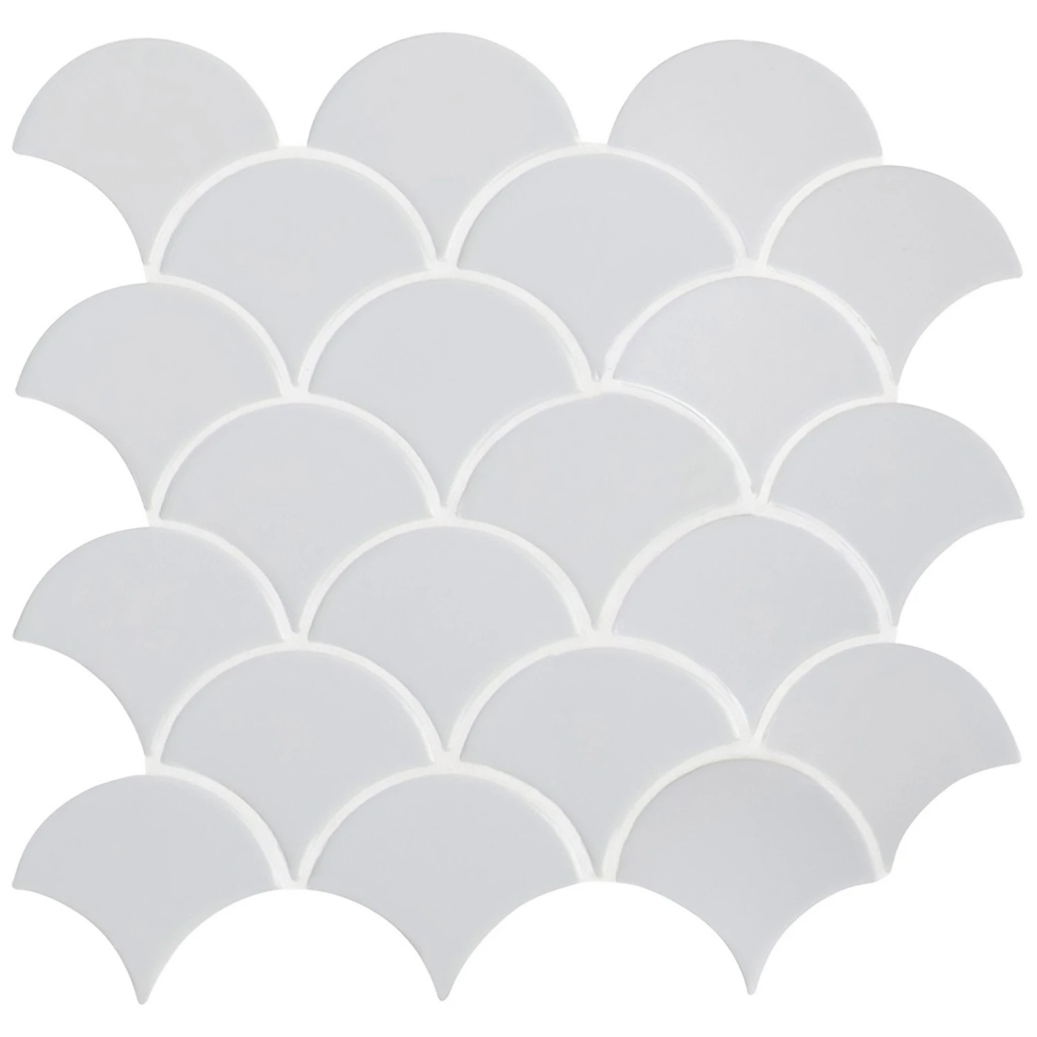 Retro Scallop Porcelain Mosaic Tile 3 Retro Scallop Porcelain Mosaic Tile