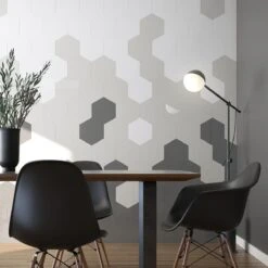 10"x10" Giant Hexagon Peel & Stick Tile-4/Pack -Home-Floor 1111104 2a