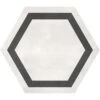 7"x8" Form Frame Hexagon Porcelain Tile 2.80 Sq-Ft/Box -Home-Floor 1156955 1