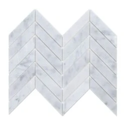 Maui White 11.35"x11"x5mm Marble Peel & Stick Wall Mosaic