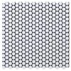 Penny Brushed Metal 11.97"x12"x5mm Peel & Stick Wall Mosaic -Home-Floor 1373087 1