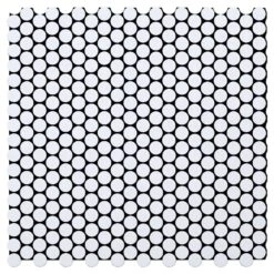 Penny Brushed Metal 11.97"x12"x5mm Peel & Stick Wall Mosaic