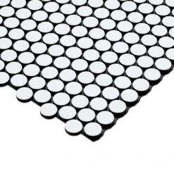 Penny Brushed Metal 11.97"x12"x5mm Peel & Stick Wall Mosaic -Home-Floor 1373087 32
