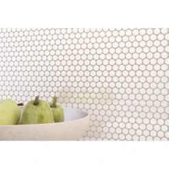 Penny Brushed Metal 11.97"x12"x5mm Peel & Stick Wall Mosaic -Home-Floor 1373087 4