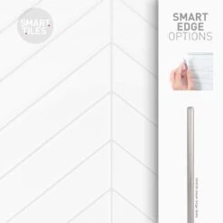 XL Chevron White Smart Tile Mosaik-2/Pack  -Home-Floor 1420405 6