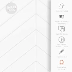 XL Chevron White Smart Tile Mosaik-2/Pack  -Home-Floor 1420405 7